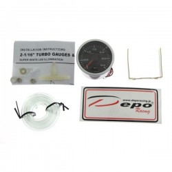 Depo Racing Mechanical 52mm boost gauge 0～3 bar black dial & transparent lens