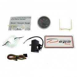 Depo digital 52mm ladedruckanzeige -1~2 bar schwarzes zifferblatt & transparente linse