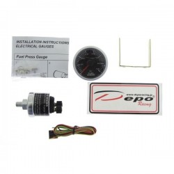 Depo Racing Digital 52mm fuel pressure gauge 0~6 bar black dial & transparent lens