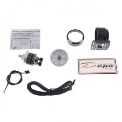 Depo Racing skaitmeninis 52mm kuro slėgio daviklis 0～6 bar permatomas stiklas