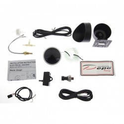Depo Racing Digital 60mm 4 in 1 Spur Boost, Öltemperatur, Öldruck, Batteriespannung getöntem linse 